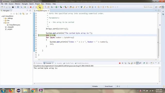 How to sort the byteArray? | sort(byte[] a) method of Java.util.Arrays Class смотреть онлайн