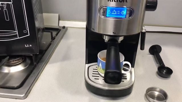 Обзор рожковой кофеварки Kitfort KT-740 смотреть онлайн