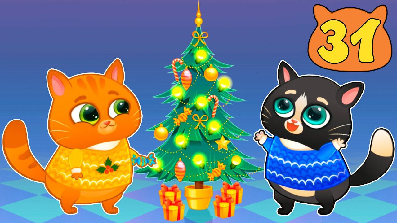 Суровый КОТИК БУБУ №31. Наряжаем елку. МУЛЬТИК про котят на канале Хвостик ТВ