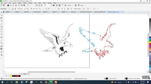 Corel Draw Tips & Trick's Traced Eagle and how to clean up Part 2 смотреть онлайн