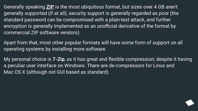 How can I evaluate the best choice of archive format for compressing files? смотреть онлайн