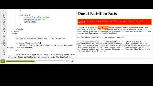 HTML5 and CSS3 Tutorial - Combing CSS class and element selectors Верстка смотреть онлайн