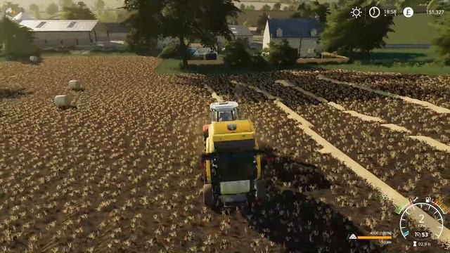 CLAAS MEGA IN BARLEY Farming Simulator 19 Timelapse - Peter Vill Farm FS19 Episode 4 смотреть онлайн