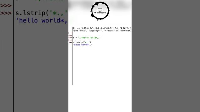 Python String Method (lstrip & rstrip) смотреть онлайн