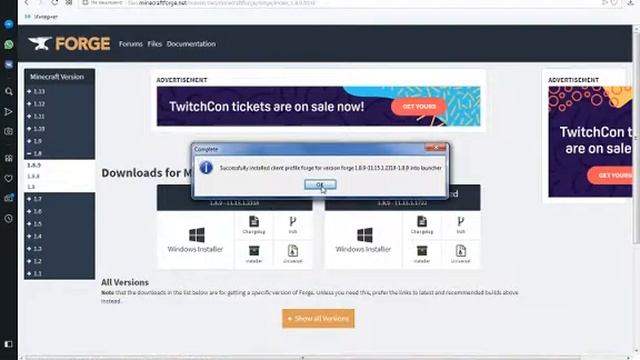 Как скачать forge на майнкрафт 1.8.9 смотреть онлайн