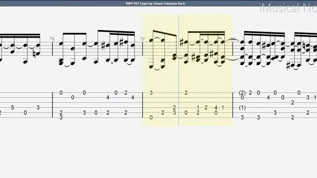 Guitar TAB - J.S. Bach - BWV 997 Fugue (1685-1750) | Tutorial Sheet Lesson #iMn смотреть онлайн
