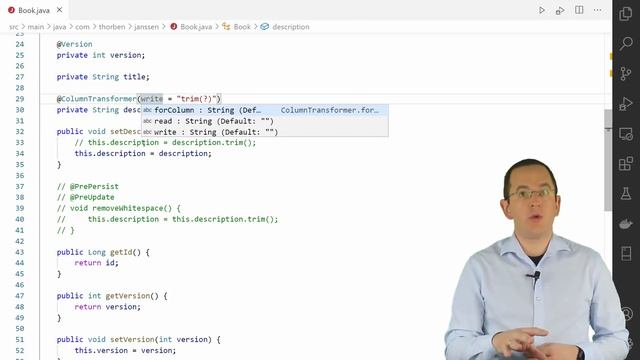 Hibernate: How to change an attribute before INSERT and UPDATE смотреть онлайн
