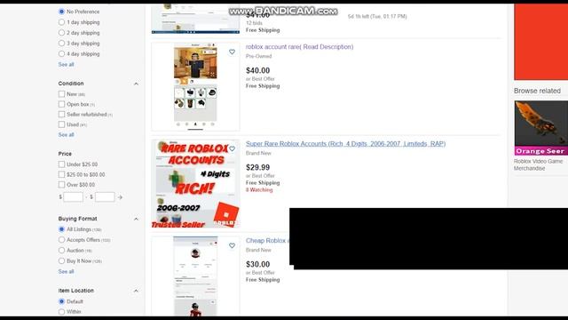 Buying a ROBLOX Account on EBAY смотреть онлайн