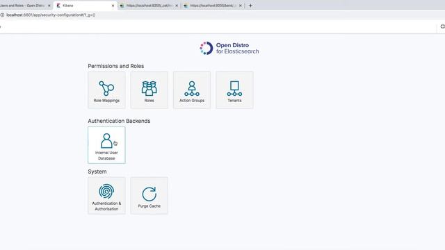 Open Distro Elastic Search Security Plugin (Role Based Authentication & Authorization)