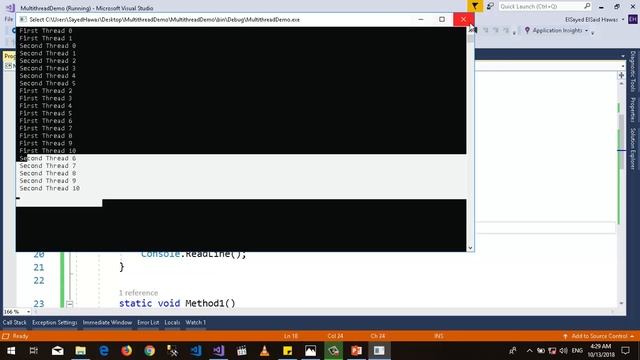 OOP Thread in Multi-Threading C Sharp Part2 كيفية أنشاء المالتي سريد في السي سارب смотреть онлайн