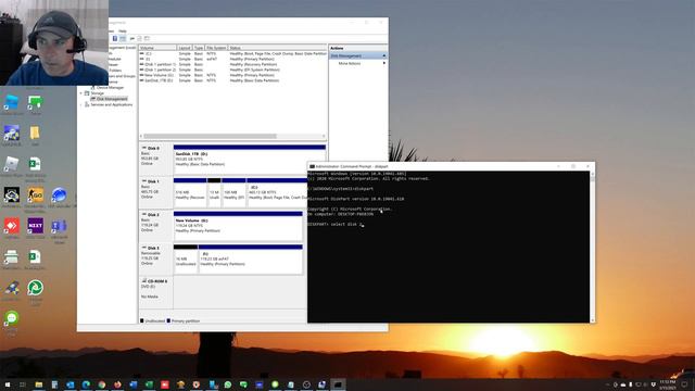 Preparing a hard drive with diskpart смотреть онлайн