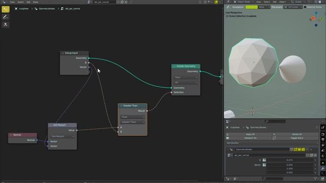 Удаление по нормали и углу. Dot product. смотреть онлайн