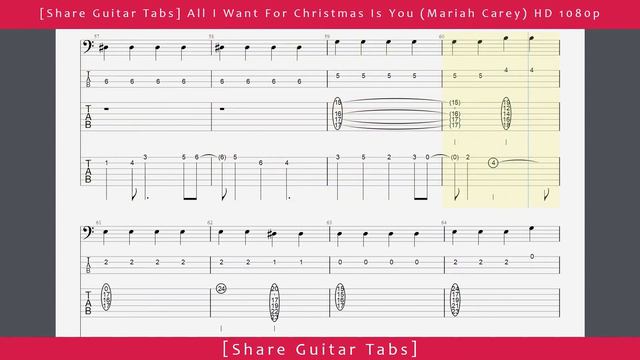 [Share Guitar Tabs] All I Want For Christmas Is You (Mariah Carey) HD 1080p смотреть онлайн