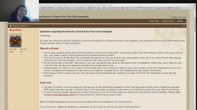 FFXIV ARR: Questions About Recruit a Friend & Free Trial смотреть онлайн