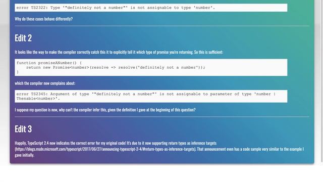 Does TypeScript not ensure a Promise is resolved with the correct type? смотреть онлайн