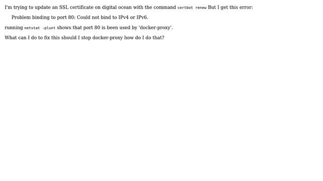 DevOps & SysAdmins: Could not bind to IPv4 or IPv6 with certbot смотреть онлайн