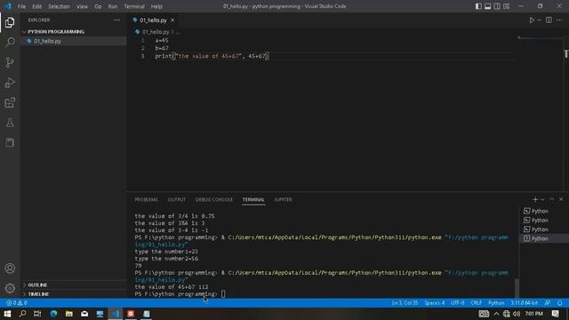 How to create python programe to add a number смотреть онлайн