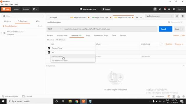 UiPath Orchestrator API Create and Edit Assets using Postman Application смотреть онлайн