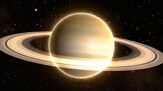 Beautiful View of Planet Saturn from Space Timelapse and Stars 4K 60fps Wallpaper Background смотреть онлайн