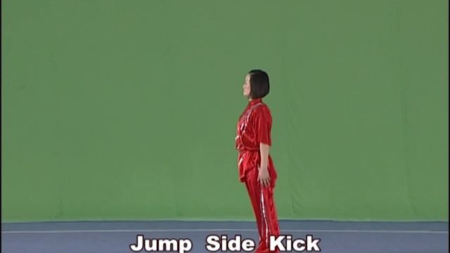 Wushu jumping techniques - Giant Leap - Jump side kick - Jump Front kick смотреть онлайн