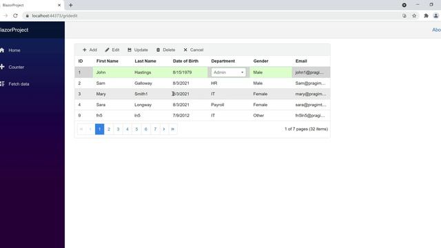 ASP.NET Core Blazor | DataGrid Editing смотреть онлайн