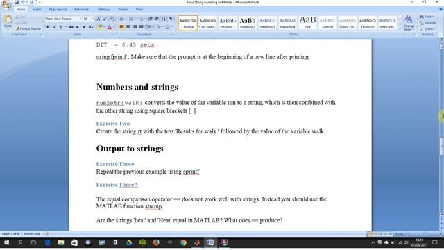 Strings In Matlab using frpintf , sprintf, strcmp, upper and lower смотреть онлайн