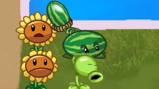 новое растение арбуз! растения против зомби. смотреть онлайн