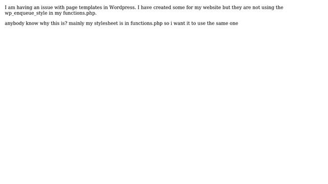 Wordpress: Page Templates not using functions.php смотреть онлайн