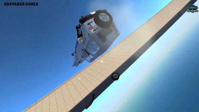 BeamNG Drive - Crazy Wall Car Crashes #11 смотреть онлайн
