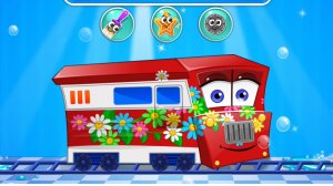 Мойка поездов - развивающая игра | Мультик Транспорт для малышей