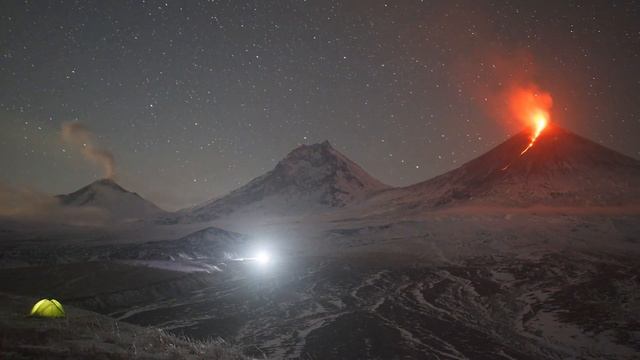 Извержение вулкана Ключевской