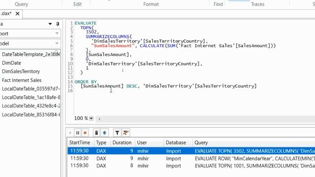 How to Trace DAX Queries using DAX Studio смотреть онлайн