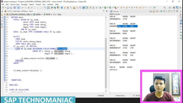 LOOP AT Group By SAP ABAP on HANA PART - 1 ( Representative Binding ) смотреть онлайн