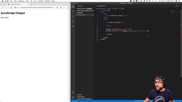 Creating Output using JavaScript смотреть онлайн