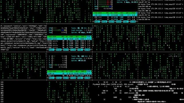 Hacker Monitor Screen with Mr. Robot OST - 1 Hour Seamless Loop Version смотреть онлайн
