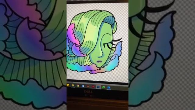 Photoshop doodles ✨ #sketch #photoshop #digitalsketch #digitalart #artist #arttok #holographic смотреть онлайн