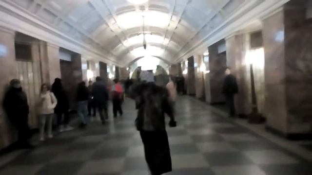 Москва 2138 станция метро Белорусская Замоскворецкой линии зима день смотреть онлайн