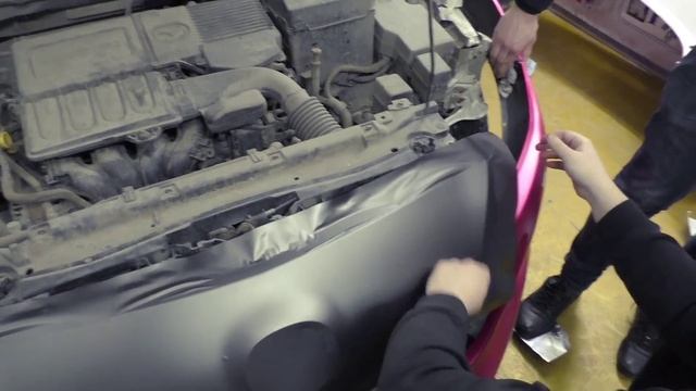 Верхняя часть бампера, рабочий процесс, без комментариев. Автовинил. смотреть онлайн