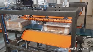 Упаковочная линия для пищевого производства. Производительность линии 1000 упаковок в час.