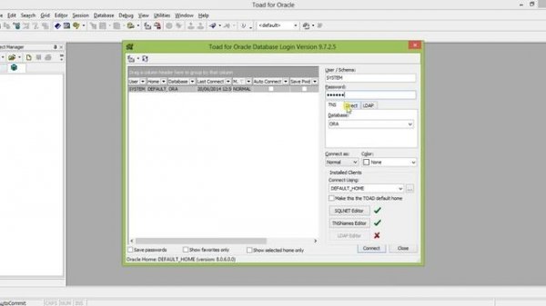 How to connect to Oracle Database using Toad for Oracle.