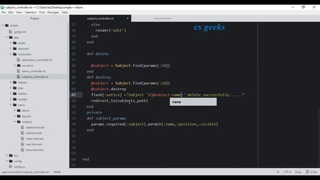 Ruby on Rails 5 Tutorial #17 Flash hash ( हिन्दी) смотреть онлайн