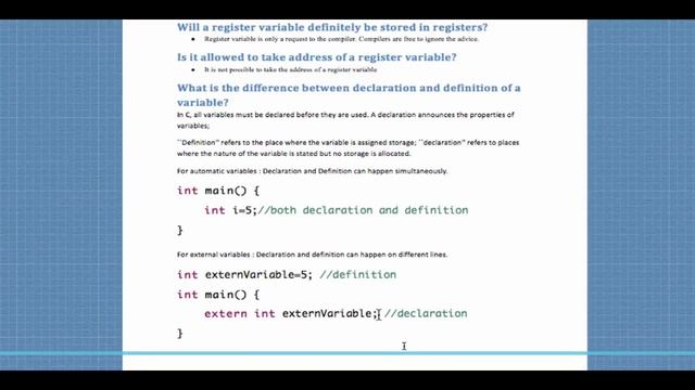 Variable Declartion Vs Definition смотреть онлайн