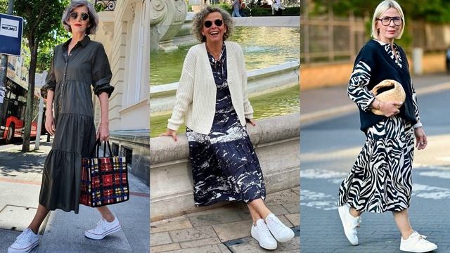 МОДНАЯ ОБУВЬ БЕЗ КАБЛУКА В ГАРДЕРОБЕ ЖЕНЩИН 45+55+65+?КОМФОРТНЫЙ АУТФИТ?