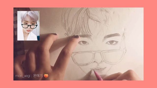 mon_aegi does drawing ; Monsta X's Wonho quick sketch (TIMELAPSE) | 몬애기 끌다; 몬스타엑스의 원호 크윜 스케치 ? смотреть онлайн
