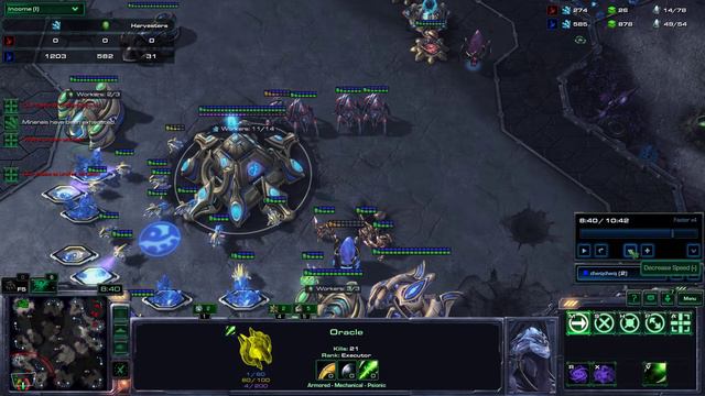 StarCraft II - 44 oracle kills vs cannon rusher смотреть онлайн