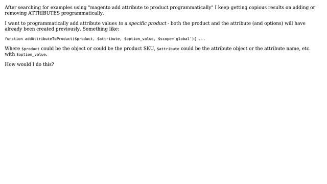 Magento: Add an attribute TO A PRODUCT programmatically смотреть онлайн