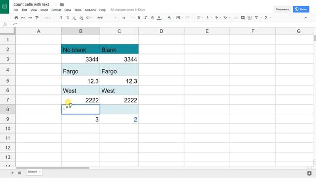 Google Sheets - Count Cells with Text Only - Not Numbers смотреть онлайн