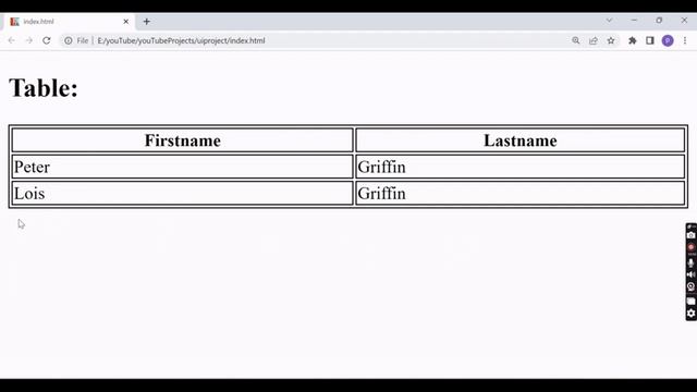 CSS Tables смотреть онлайн