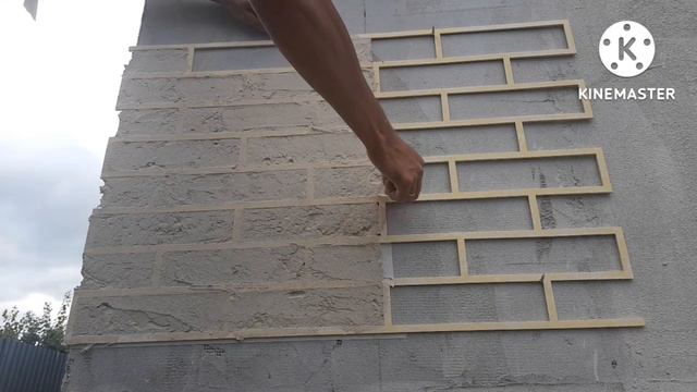 Декоративная штукатурка. Трафарет и кирпич. смотреть онлайн