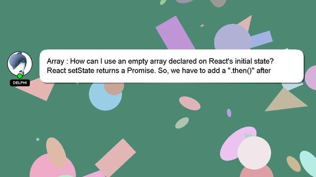 Array : How can I use an empty array declared on React's initial state? смотреть онлайн